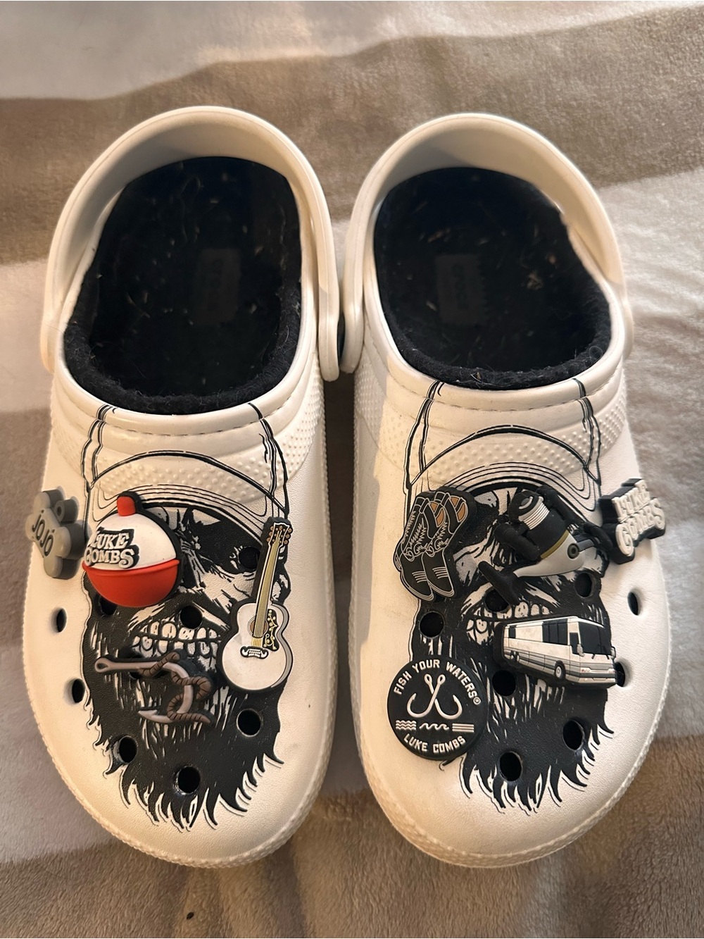 Luke Combs Crocs W/ Jibbits